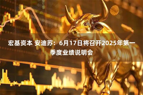 宏基资本 安迪苏：6月17日将召开2025年第一季度业绩说明会