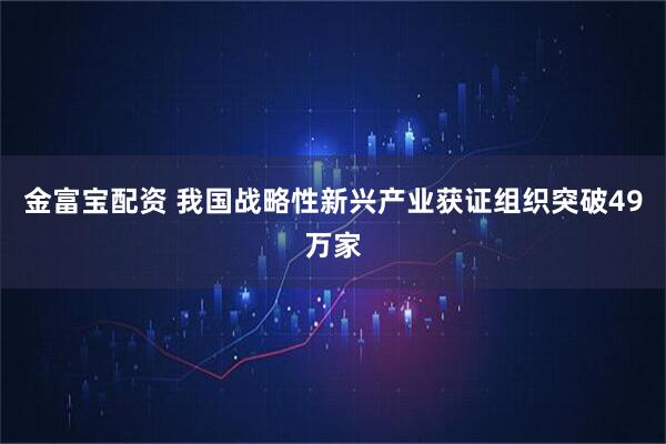 金富宝配资 我国战略性新兴产业获证组织突破49万家